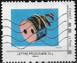 Stamp, Tin of Henaff Pate, Personalized and Private Mail Stamps,  , Art, Food