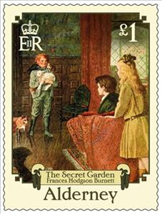 Stamp, Scenes of The Secret Garden by Frances Hodgson Burnett, Alderney,  , Literature