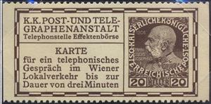 Stamp, Emperor Franz Joseph, Austria,  , Emperors, Famous People, Heads of State, Men, Royalty, Telephony