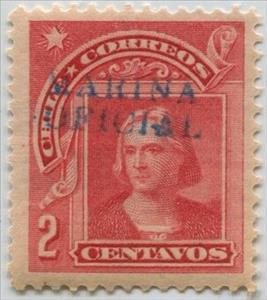 Stamp, Columbus - overprinted, Chile,  , Navies