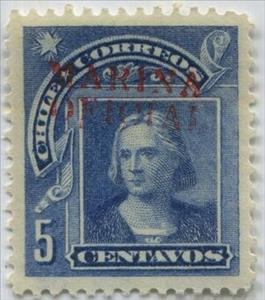 Stamp, Columbus - overprinted, Chile,  , Navies