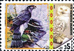 Stamp, Birds, Cinderellas,  , Animals (Fauna), Birds, Birds of Prey