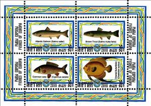 Mini Sheet, Fishes of Europe, Cinderellas,  , Animals (Fauna), Fishes