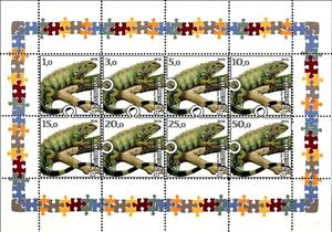 Mini Sheet, Lizards, Cinderellas,  , Animals (Fauna), Lizards
