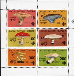 Mini Sheet, Mushrooms - "SINGPEX '94" overprint, Cinderellas,  , Mushrooms