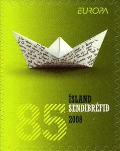 Stamp, EUROPA / C.E.P.T.: Writing Letters, Iceland,  , C.E.P.T., Europe