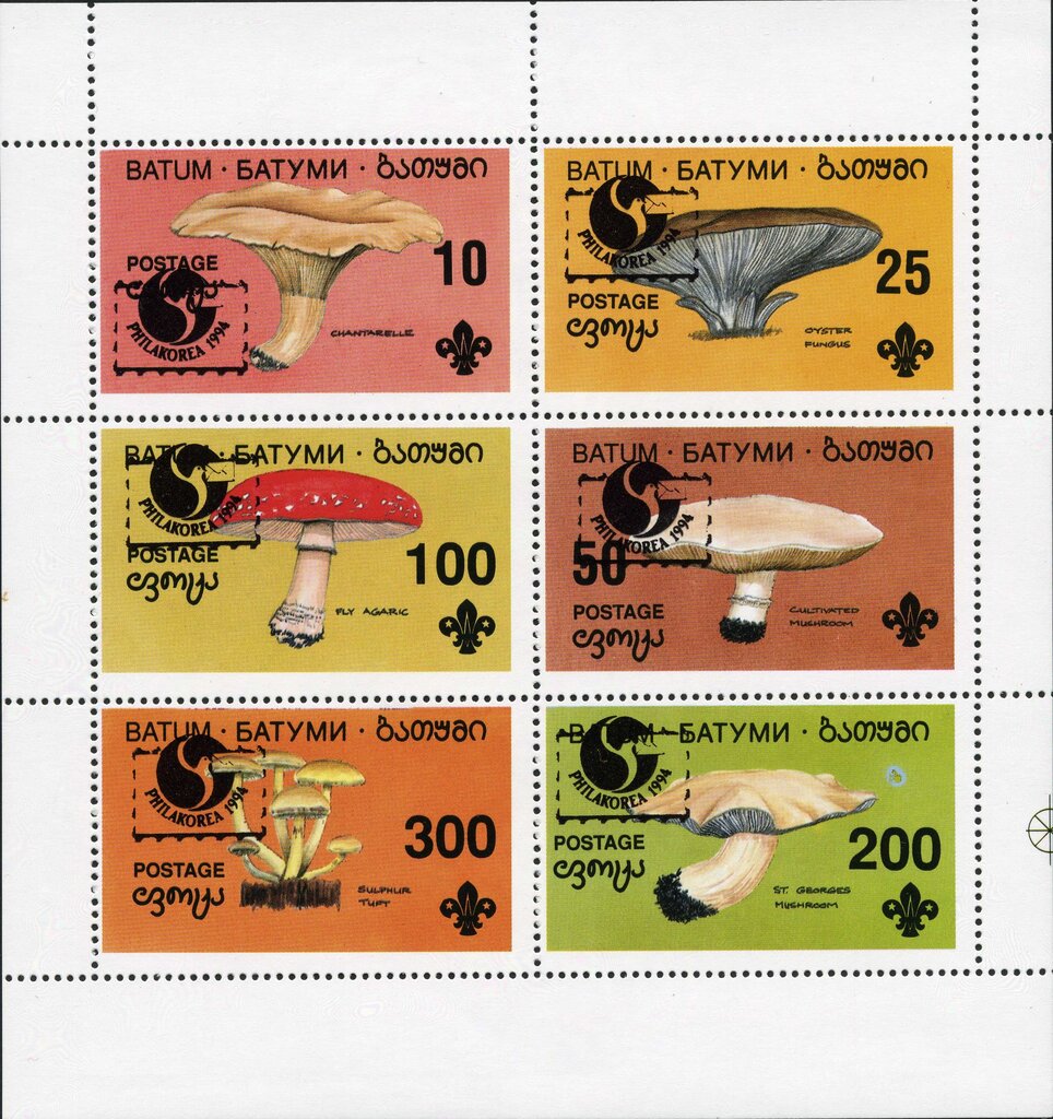 Mushrooms - PHILKOREA 94 overprint