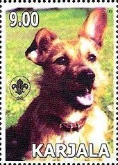 Stamp, Mutt, Cinderellas,  , Animals (Fauna), Dogs
