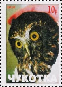 Stamp, Owl, Cinderellas,  , Animals (Fauna), Birds, Birds of Prey, Owls