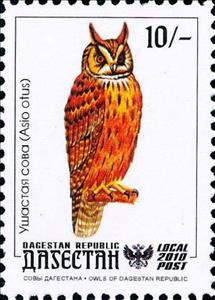Stamp, Owl, Cinderellas,  , Animals (Fauna), Birds, Birds of Prey, Owls