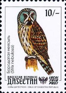 Stamp, Owl, Cinderellas,  , Animals (Fauna), Birds, Birds of Prey, Owls