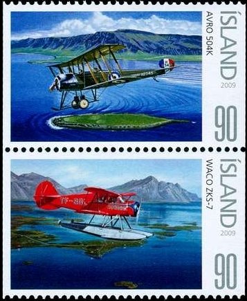 Avro 504K, and Waco ZKS-7, pair