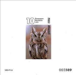 Souvenir Sheet, Owls, Cinderellas,  , Animals (Fauna), Birds, Birds of Prey, Owls