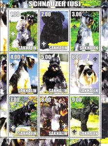 Mini Sheet, Schnauzer, Cinderellas,  , Animals (Fauna), Dogs