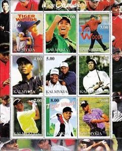 Mini Sheet, Tiger Woods, Cinderellas,  , Famous People, Golf