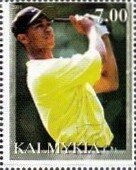 Stamp, Tiger Woods, Cinderellas,  , Famous People, Golf