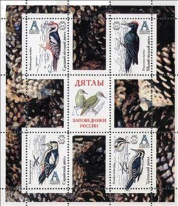 Mini Sheet, Woodpeckers, Cinderellas,  , Animals (Fauna), Birds, Woodpeckers
