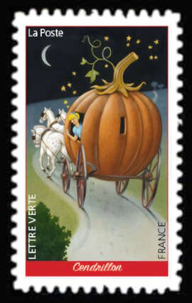 Stamp, Cinderella, France,  , Fairy Tales, Literature