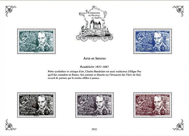 Design of Baudelaire Stamp of 1951