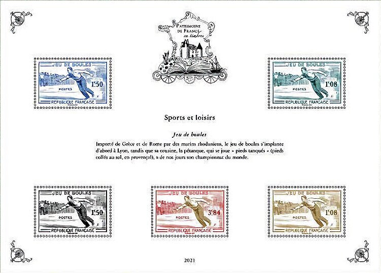 Design of Boules Stamp of 1958