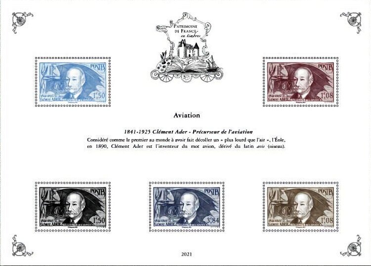 Design of Clément Ader Stamp of 1938