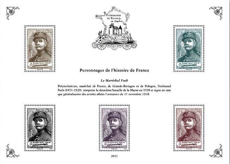 Design of Marshal Foch Stamp of 1940