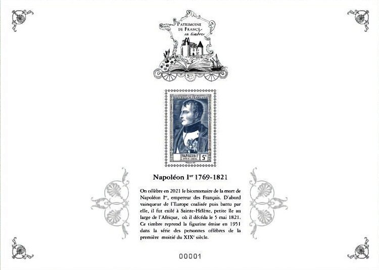 Design of Napoleon I Stamp of 1954