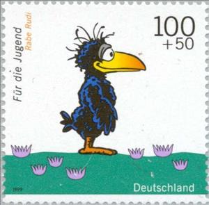Stamp, Comic movie, Germany, Federal Republic,  , Stylized Animals, Birds, Cartoons, Children