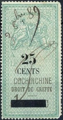 Stamp, Allegorical figures, French Cochin China,  , Gods and goddesses, Mythology