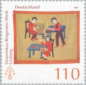 Stamp, Dominikus-Ringeisen work, Germany, Federal Republic,  , Disabled