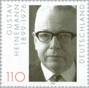 Stamp, Heinemann, Gustav, Germany, Federal Republic,  , Heads of State, Famous People, Commemoration, Politicians