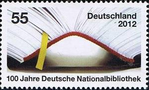 Stamp, National library, Germany, Federal Republic,  , Books