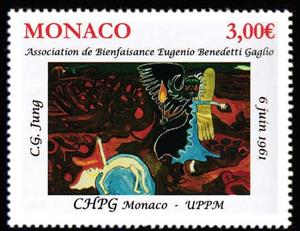Stamp, Eugenio Benedetti Gaglio Charity Assn : Art by CG Jung, Monaco,  , Art, Charity