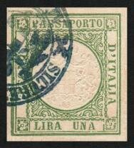 Stamp, Savoy coat of arms in relief, Naples,  , Coats of Arms, Crowns and Coronets