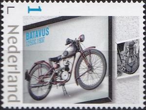 Stamp, Batavus 125cc - 1937, Netherlands- Personalized stamps,  , Motorcycles