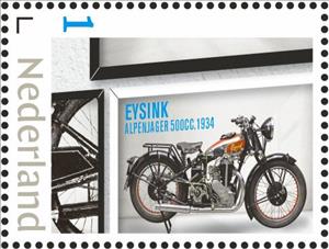 Stamp, Eysink Alpenjager -1934, Netherlands- Personalized stamps,  , Motorcycles