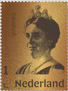 Stamp, Queen Wilhelmina, Netherlands- Personalized stamps,  , Queens, Royalty, Women