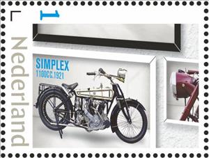 Stamp, Simplex 1100cc - 1921, Netherlands- Personalized stamps,  , Motorcycles
