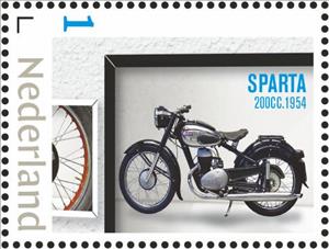 Stamp, Sparta 200cc - 1954, Netherlands- Personalized stamps,  , Motorcycles