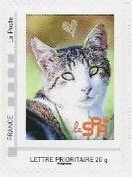 Stamp, SPA Black and White Tabby, Personalized and Private Mail Stamps,  , Animals (Fauna), Cats, Charity