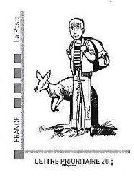 Stamp, Willy Lambil. Sandy and Hoppy, Personalized and Private Mail Stamps,  , Books, Cartoons, Comics