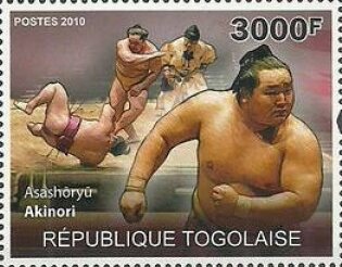 Stamp, Asashoryu Akinori, Togo,  , Athletes, Sports, Wrestling
