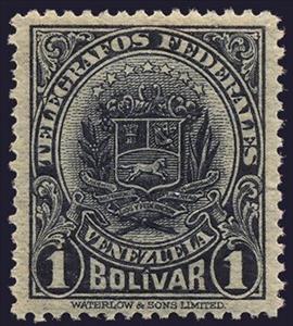 Stamp, Coat of Arms, Venezuela,  , Coats of Arms, Telegraphy