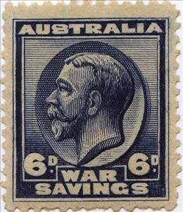 Stamp, King George V, Australia,  , Famous People, First World War, Heads of State, Kings, Men, Royalty
