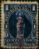 Stamp, Allegory of Justice, Bolivia,  , Scales (balance), Statues, Symbols, Tobacco