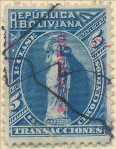 Stamp, Allegory of Justice, Bolivia,  , Scales (balance), Statues, Symbols