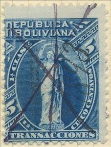 Stamp, Allegory of Justice, Bolivia,  , Scales (balance), Statues, Symbols