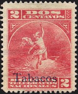 Stamp, Allegory of telegraphy, Bolivia,  , Telegraphy, Tobacco