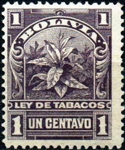 Stamp, Plant, Bolivia,  , Plants (Flora), Tobacco