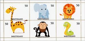 Mini Sheet, Baby Jungle, Cinderellas,  , Stylized Animals